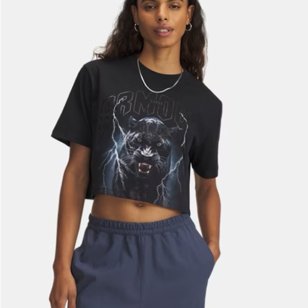 Under Armour Black Panther Graphic Crop Top